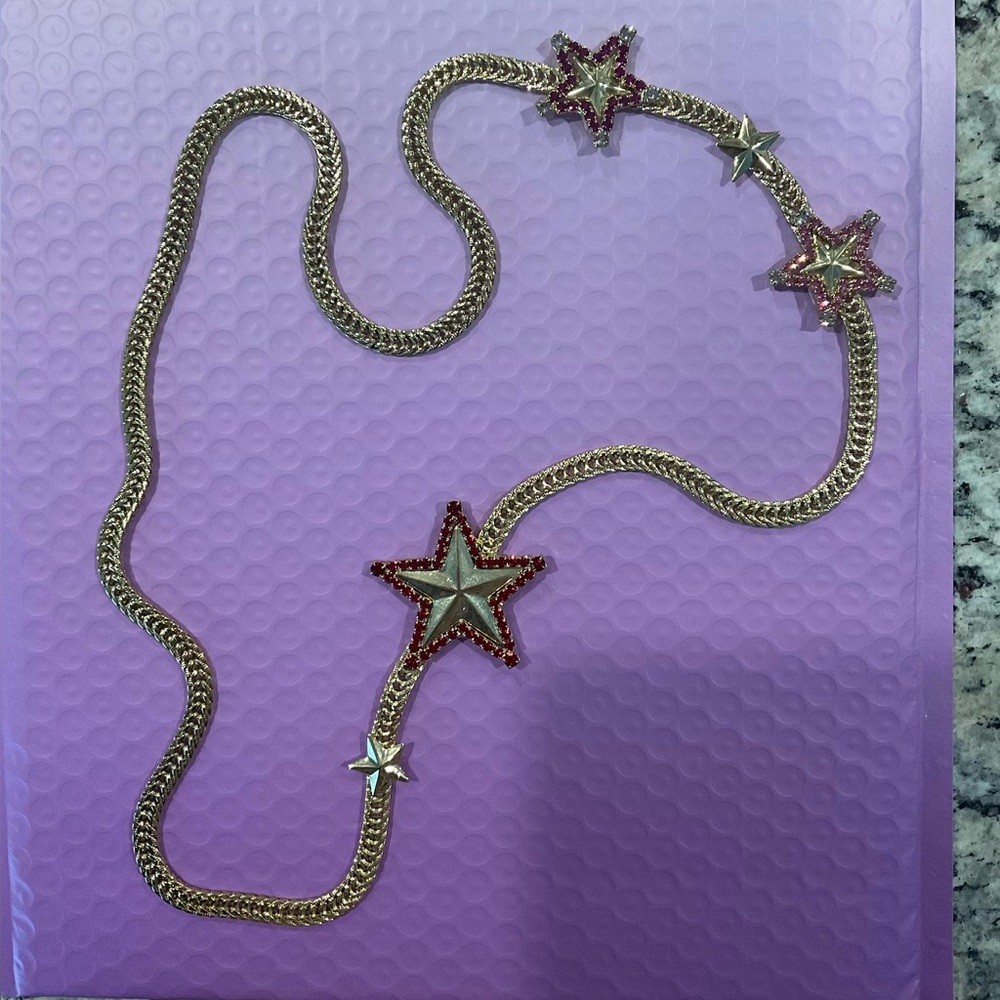 TOVA - Las Vegas Pink City Stars Necklace